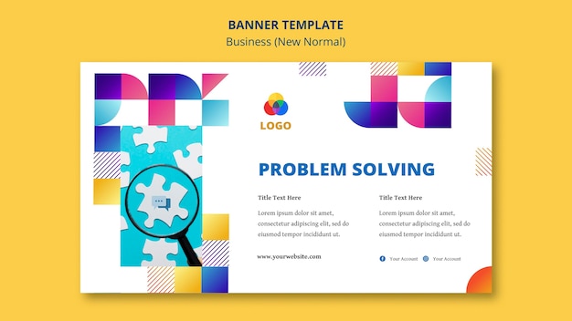 無料PSD ビジネスの新しい通常のバナーのコンセプト