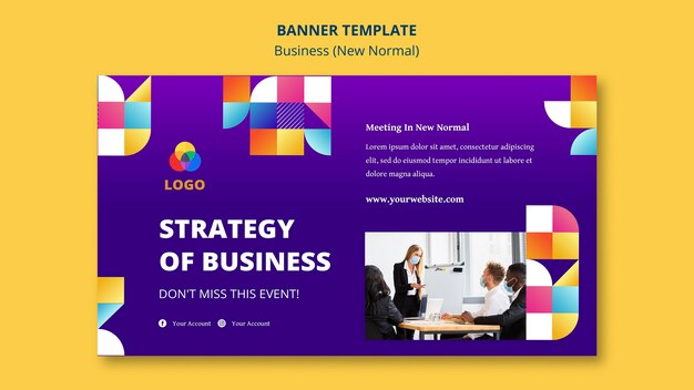 Business new normal banner style