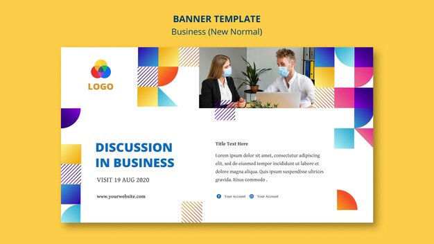 Business new normal banner theme