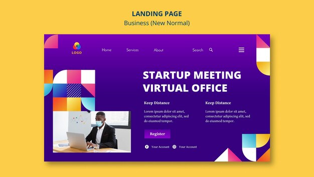 business new normal landing page design