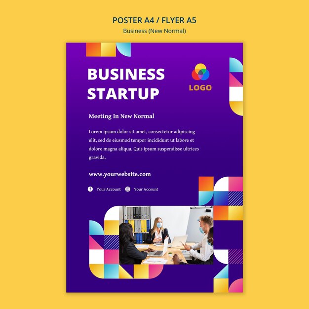 Business new normal poster concept