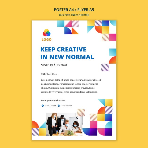 business new normal poster style