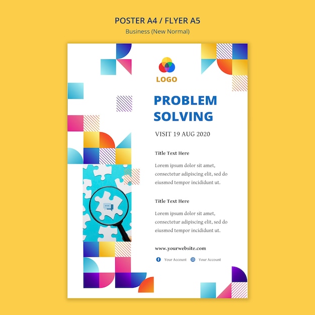 business new normal poster template design