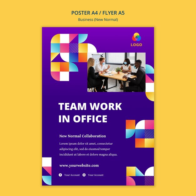 Business new normal poster template theme