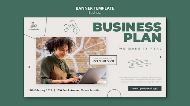 Free PSD business plan banner template