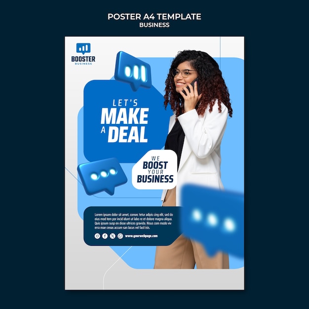 Business poster template design