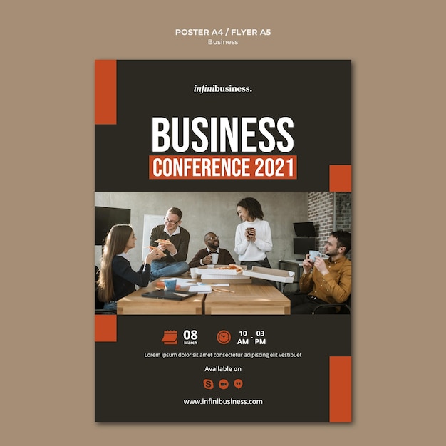 Free PSD business poster template