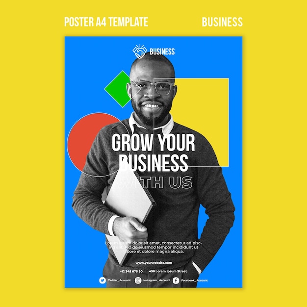 Free PSD business poster template