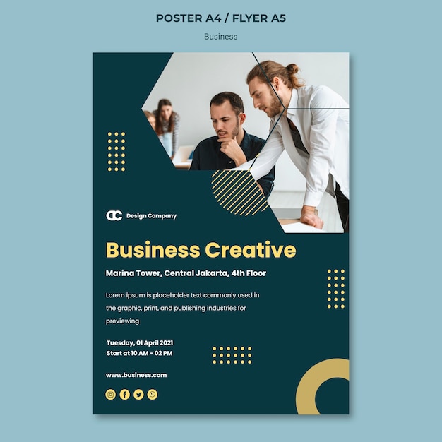 Free PSD business poster template