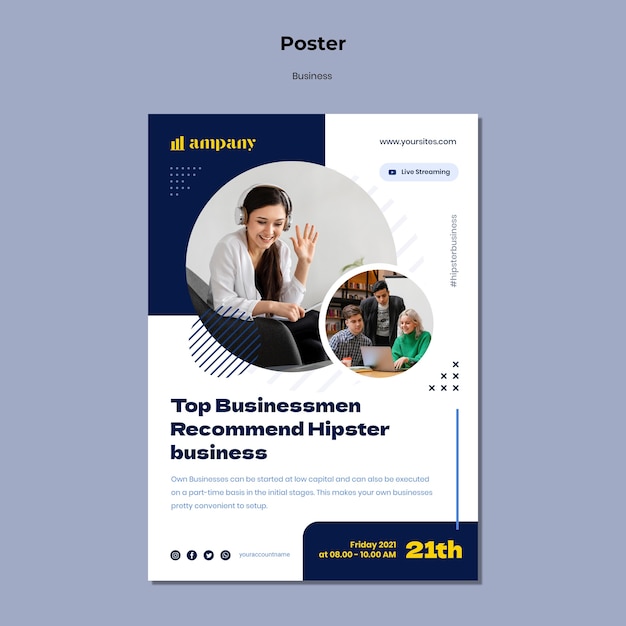 Free PSD business poster template