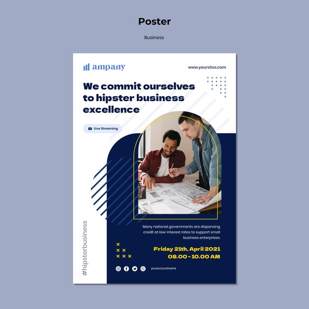 Free PSD business poster template