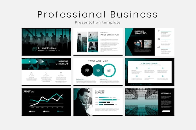 Business presentation psd editable templates