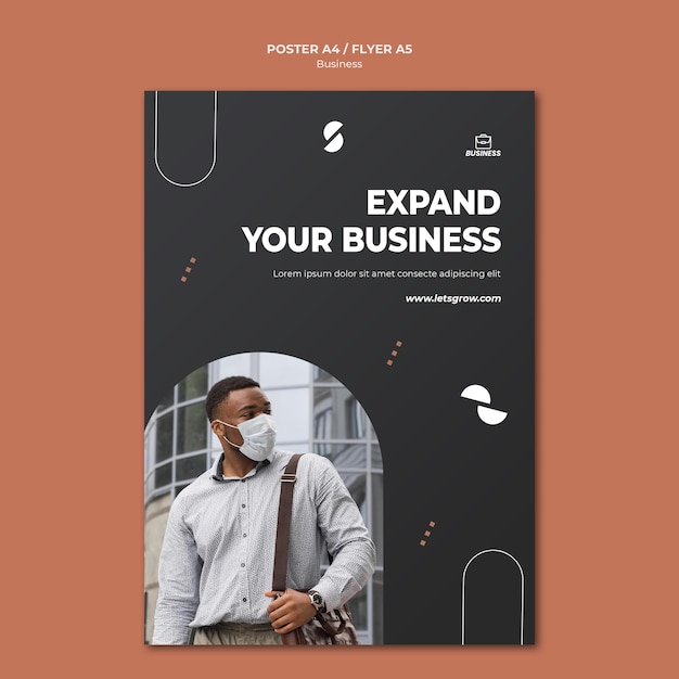 Business Print Template with Photo – Free PSD Download