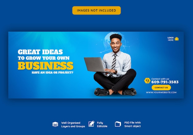 Business Promotion and Corporate Facebook Cover Template | Free PSD Download