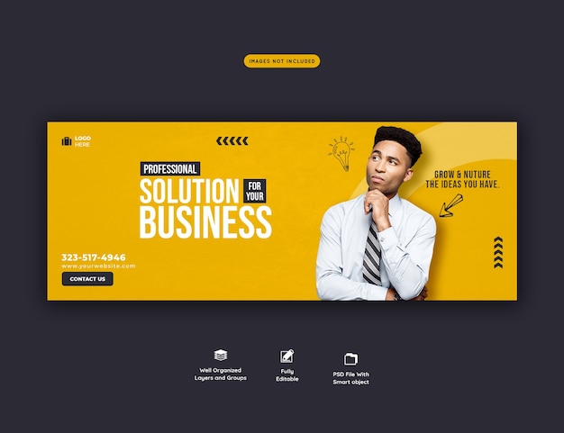 Business promotion and corporate facebook cover template