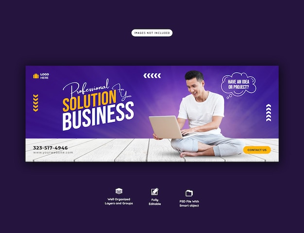 Free PSD business promotion and corporate facebook cover template