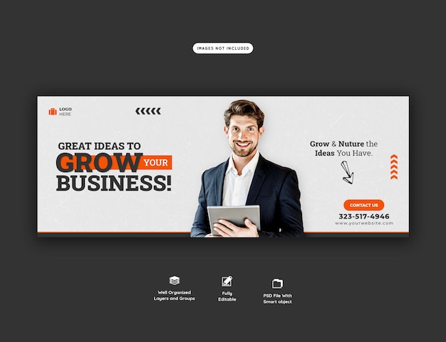 Free PSD business promotion and corporate facebook cover template