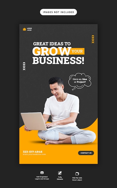 Free PSD business promotion and corporate instagram story template