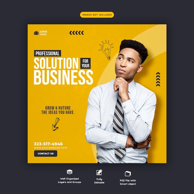 Business promotion and corporate social media banner template – Free PSD download