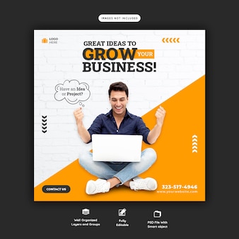 Business promotion and corporate social media banner template