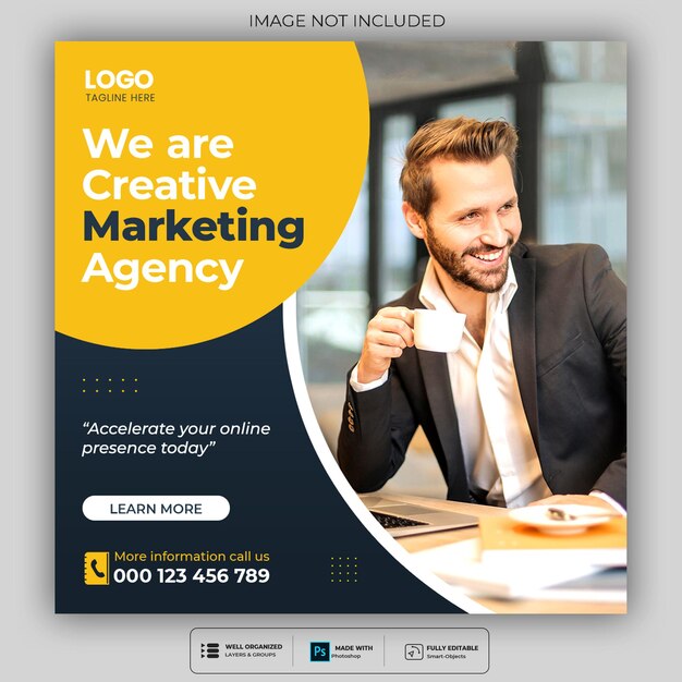 Business promotion and corporate social media banner template