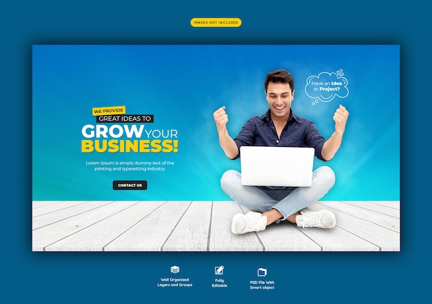 Business promotion and corporate web banner template