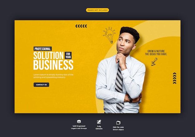 Free PSD business promotion and corporate web banner template