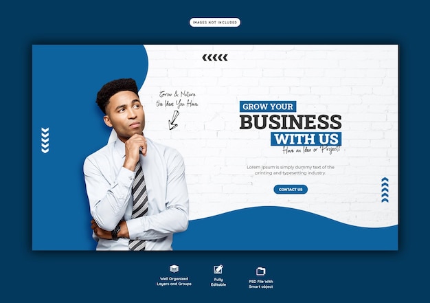 Business promotion and corporate web banner template