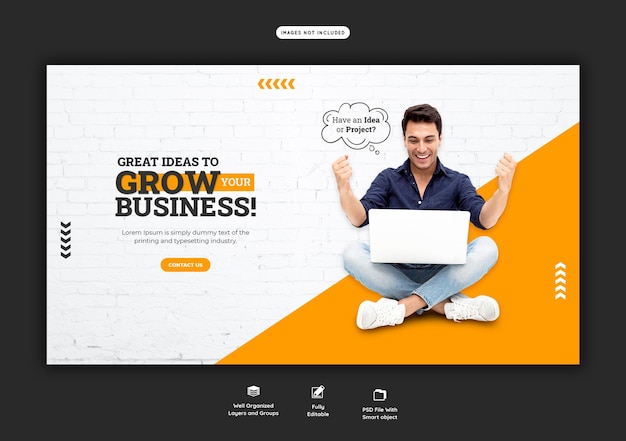 Business promotion and corporate web banner template