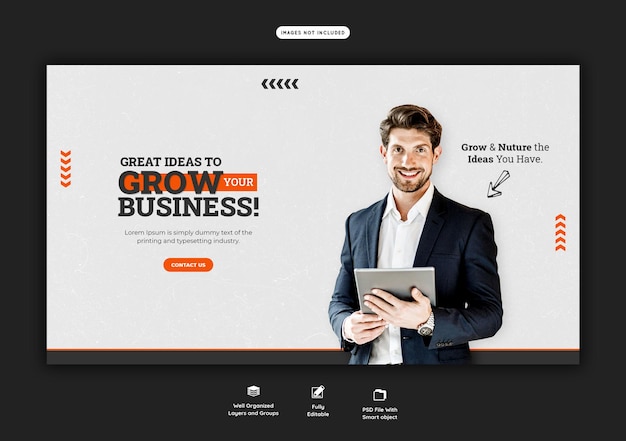 Free PSD business promotion and corporate web banner template