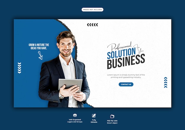 Business promotion and corporate web banner template