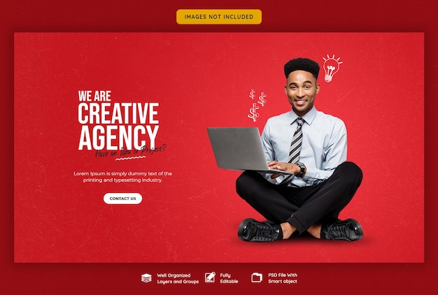 Free PSD business promotion and creative web banner template