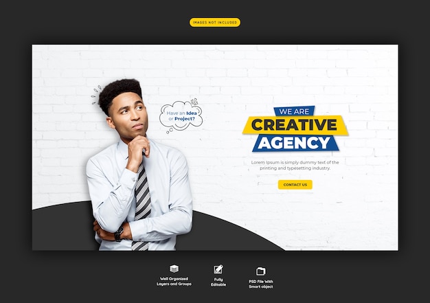 Business promotion and creative web banner template