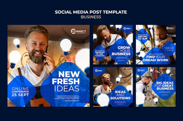 Free PSD business social media post template