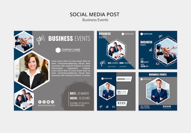 Free PSD business social media template