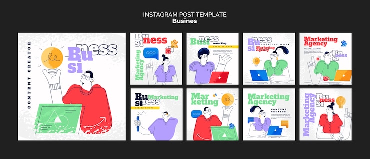 Бесплатный PSD бизнес-решения в instagram