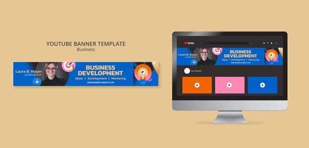無料PSD ビジネスソリューション youtube バナー