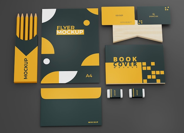Download Premium PSD | Business stationery mock up design branding