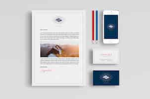 Free PSD business stationery mock up