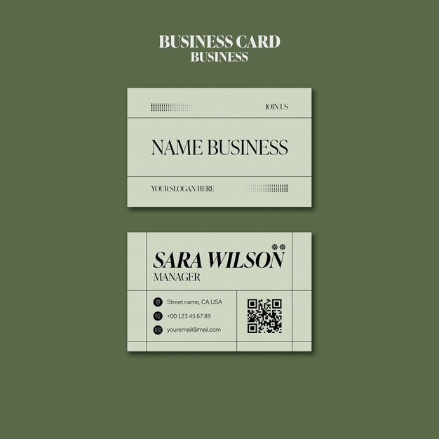 Business strategy business card template