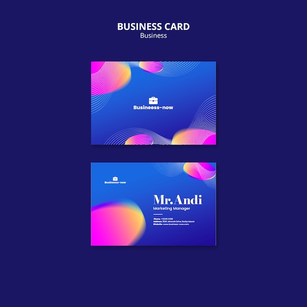 Business Strategy Business Card Template Free PSD Download