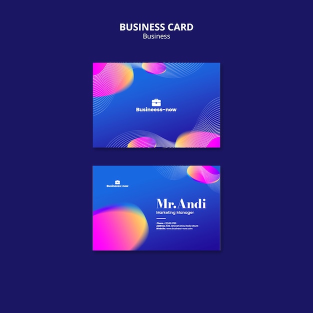 Free PSD business strategy business card template