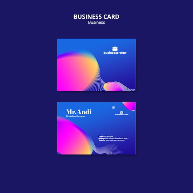 Free PSD business strategy business card template