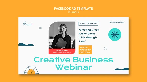 Business strategy facebook template