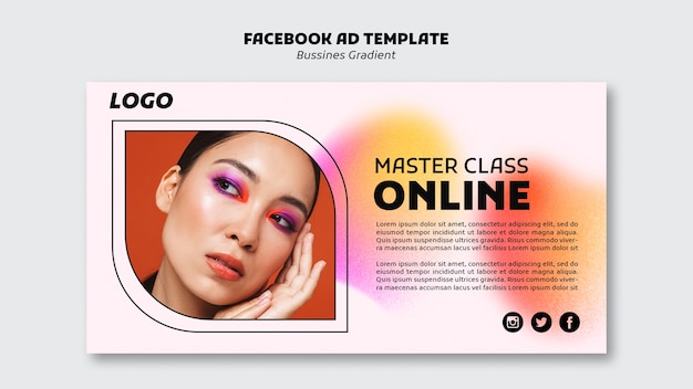 無料PSD ビジネス戦略facebookテンプレート