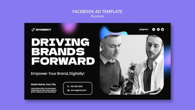 Free PSD business strategy facebook template