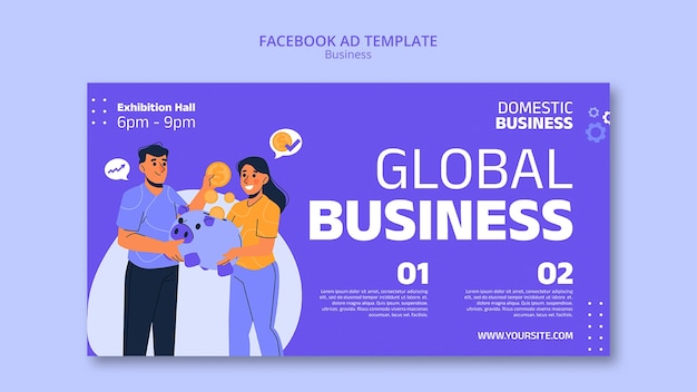 Business strategy facebook template