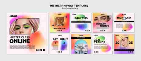 Free PSD business strategy instagram posts template