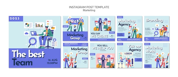Free PSD business strategy  instagram posts