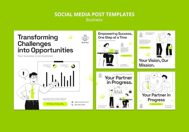 Free PSD business strategy instagram posts